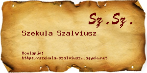 Szekula Szalviusz névjegykártya